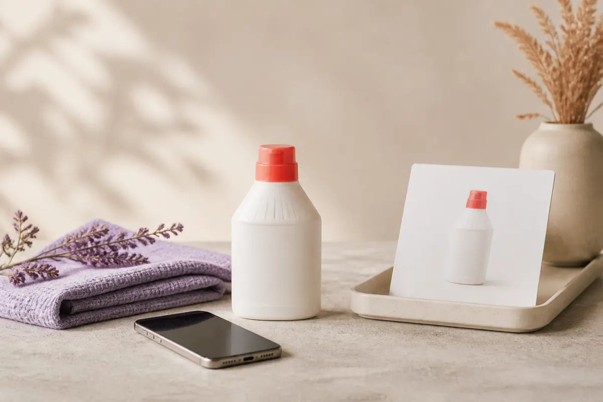 A small product and phone arranged for a marketplace photo upload.